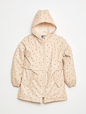Parka déperlante à capuche entièrement doublée
