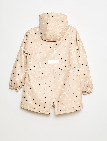 Parka déperlante à capuche entièrement doublée