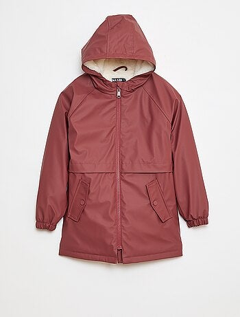 Parka déperlante à capuche entièrement doublée