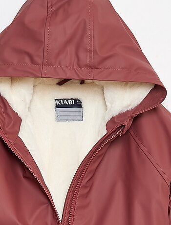 Parka déperlante à capuche entièrement doublée