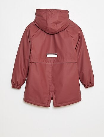 Parka déperlante à capuche entièrement doublée