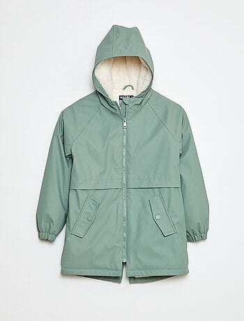 Parka déperlante à capuche entièrement doublée