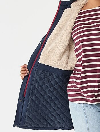 Parka déperlante à capuche moutonnée