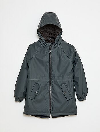 Parka déperlante à capuche moutonnée
