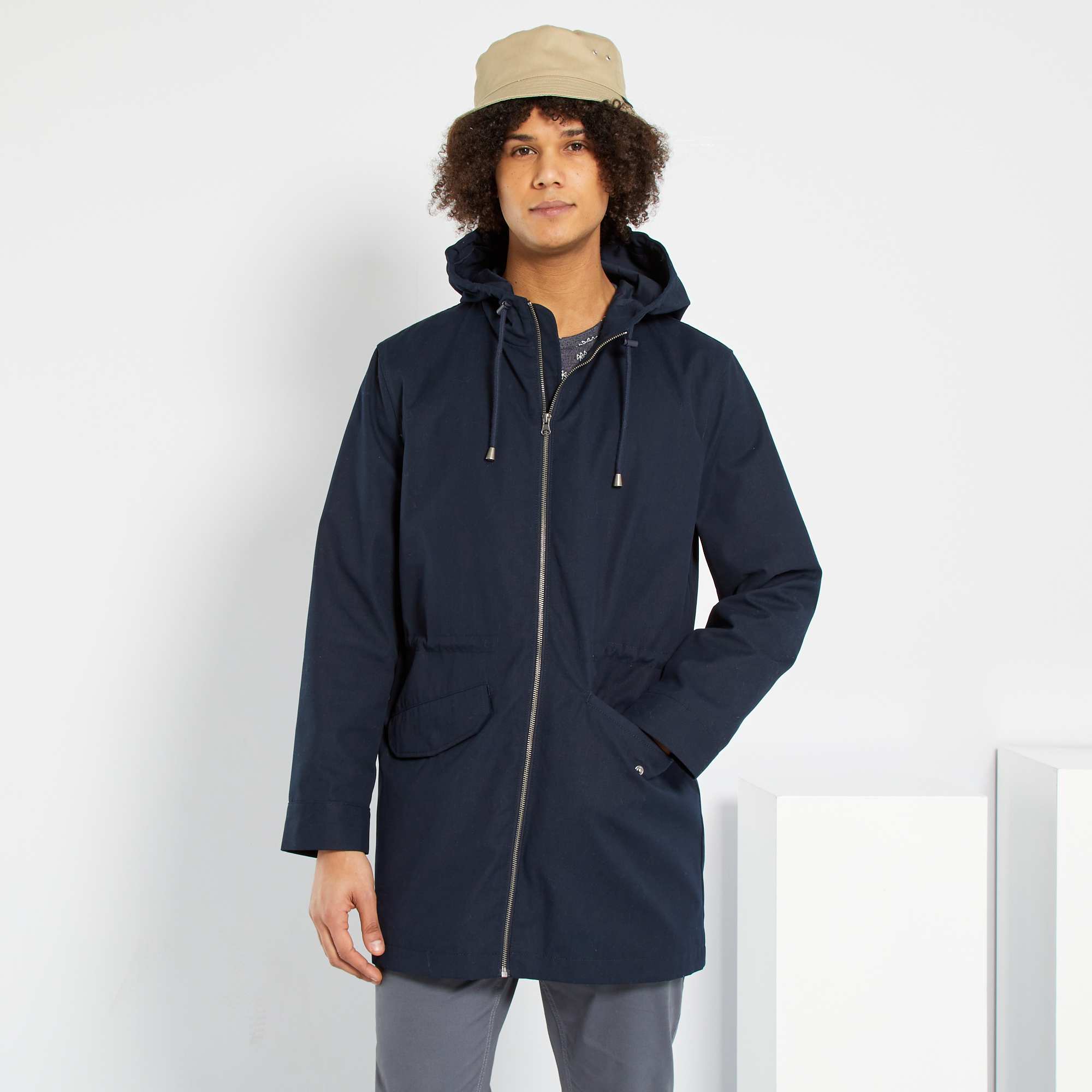 Parka légère à capuche homme - bleu marine - Kiabi - 9,00€