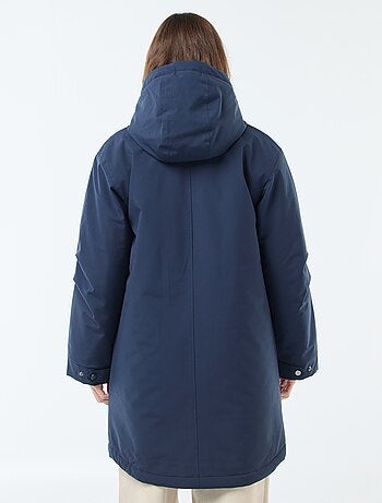 Parka longue à capuche doublure effet moutonné