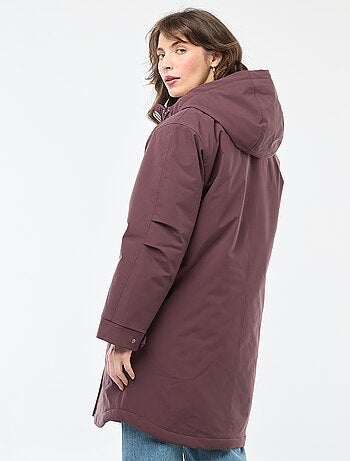 Parka longue à capuche doublure effet moutonné