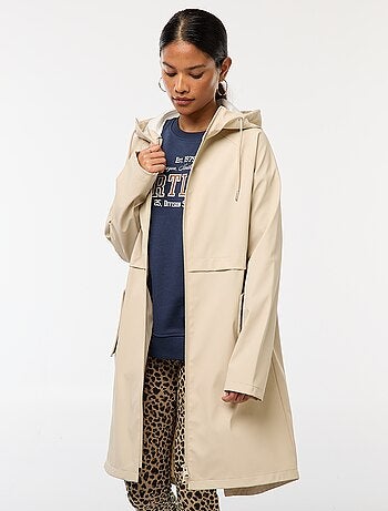 Parka longue déperlante à capuche