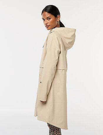 Parka longue déperlante à capuche