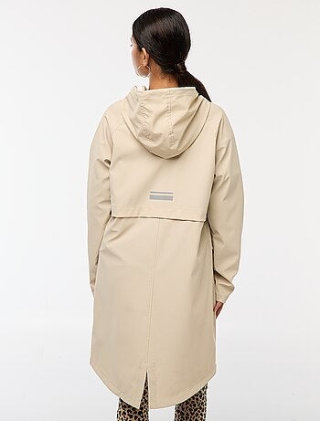 Parka longue déperlante à capuche