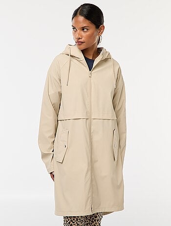 Parka longue déperlante à capuche