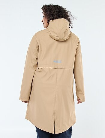 Parka longue déperlante avec détails réfléchissants