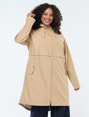 Parka longue déperlante avec détails réfléchissants