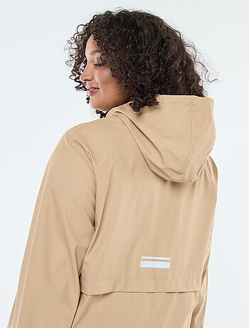 Parka longue déperlante avec détails réfléchissants