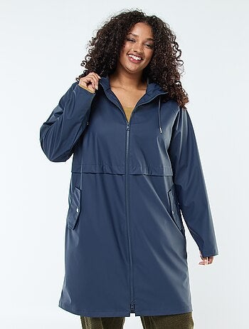 Parka longue déperlante avec détails réfléchissants