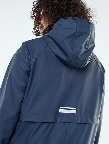 Parka longue déperlante avec détails réfléchissants
