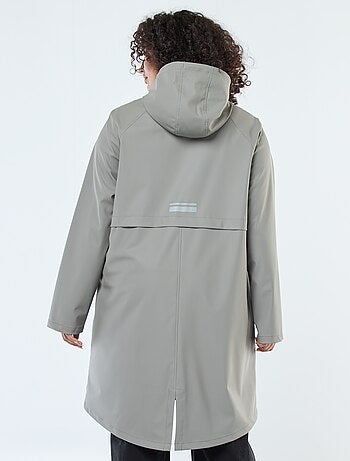 Parka longue déperlante avec détails réfléchissants