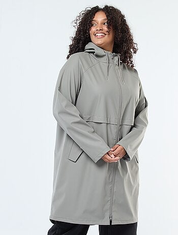 Parka longue déperlante avec détails réfléchissants