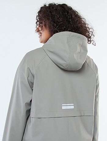 Parka longue déperlante avec détails réfléchissants