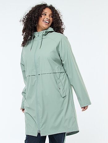 Parka longue déperlante avec détails réfléchissants