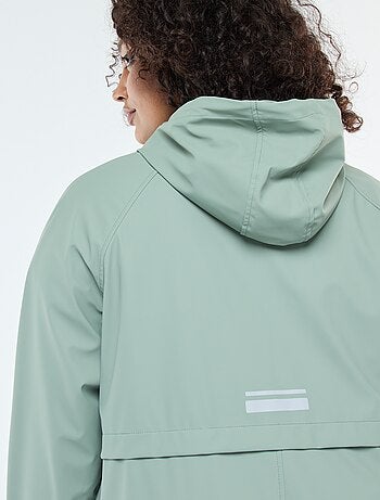 Parka longue déperlante avec détails réfléchissants