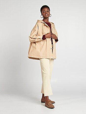 Parka oversize à capuche déperlante