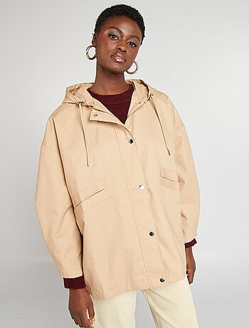 Parka oversize à capuche déperlante