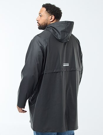 Parka unie longue et déperlante à capuche