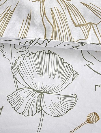 Parure de lit à imprimé fleuri - 2 personnes