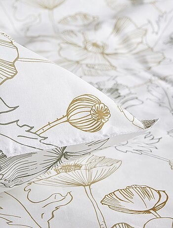 Parure de lit à imprimé fleuri - 2 personnes