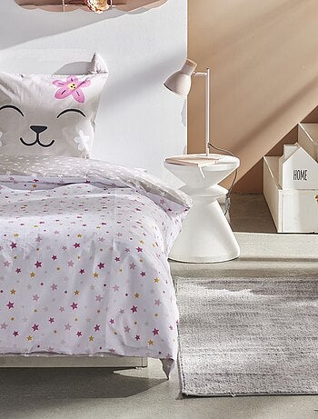 Parure de lit imprimé chat - 1 personne