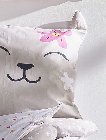 Parure de lit imprimé chat - 1 personne