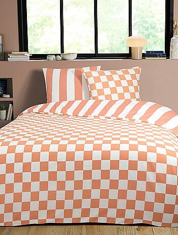 Parure de lit imprimé 'damier' - 2 personnes