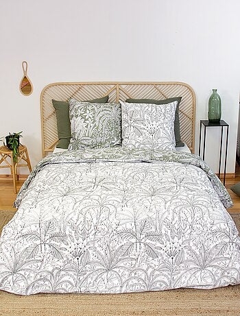 Parure de lit imprimé fleurs - 2 personnes