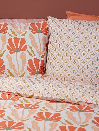 Parure de lit imprimé fleurs réversible - 2 personnes