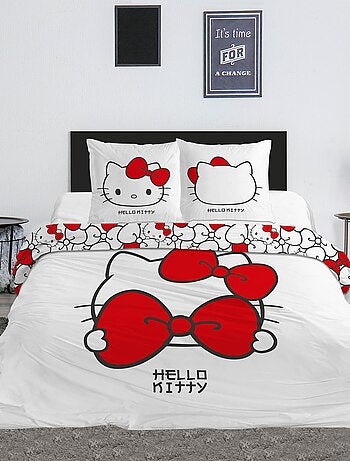 Parure de lit imprimée 'Hello Kitty' - 2 personnes