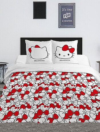 Parure de lit imprimée 'Hello Kitty' - 2 personnes