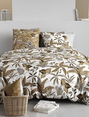 Parure de lit imprimée housse de couette + 2 taies d'oreiller - 2 personnes