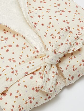 Peignoir en éponge et gaze de coton - Kiabi Home