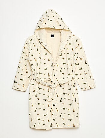 Peignoir imprimé éponge en coton