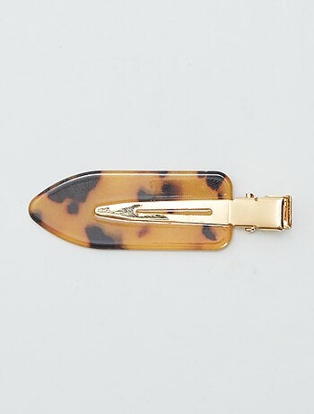 Pinces plates léopard - lot de 4