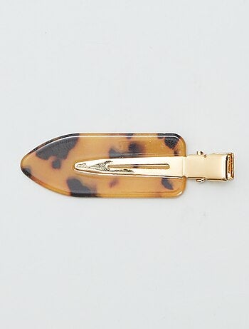 Pinces plates léopard - lot de 4