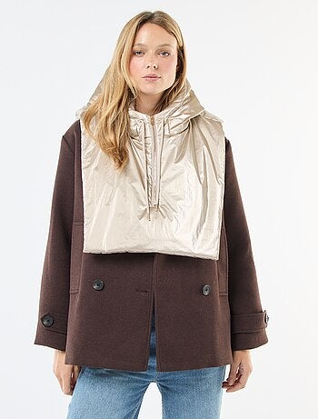Plastron à capuche argenté