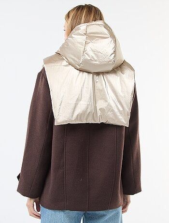 Plastron à capuche argenté