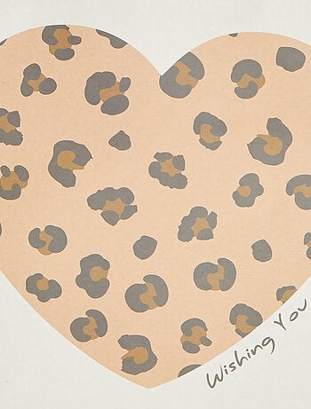 Pochette cadeau avec imprimé 'cœur'