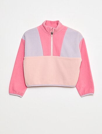 Polaire col camionneur avec liseré