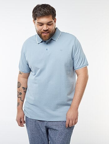 Polo en coton à contrastes