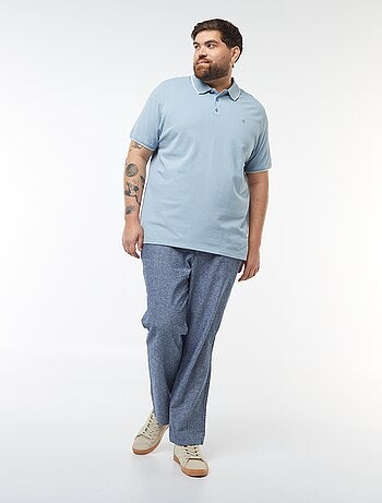 Polo en coton à contrastes