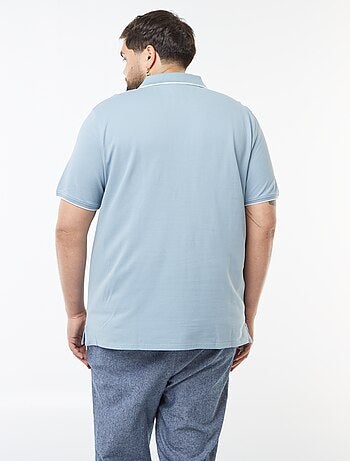 Polo en coton à contrastes