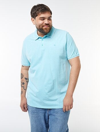 Polo en coton à contrastes